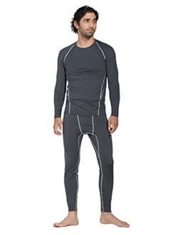 Men's Sport Thermal Underwear Lightweight Active Baselayer Set Long Sleeve Top & Bottom Ski Mountaineering Winter M53