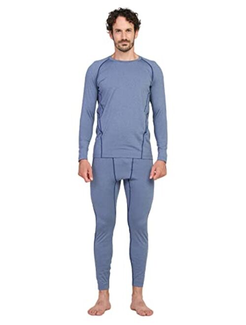 LAPASA Men's Sport Thermal Underwear Lightweight Active Baselayer Set Long Sleeve Top & Bottom Ski Mountaineering Winter M53