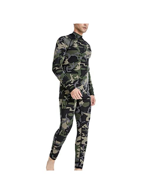 MeetHoo Thermal Underwear Set for Men Long Johns Base Layer Winter Ski Hunting Cold Gear Warm Top Bottom