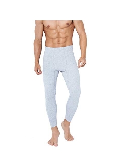 TEERFU Mens Thermal Underwear Pants Long Johns Bottoms,Midweight Cotton Warm Base Layer Bottom