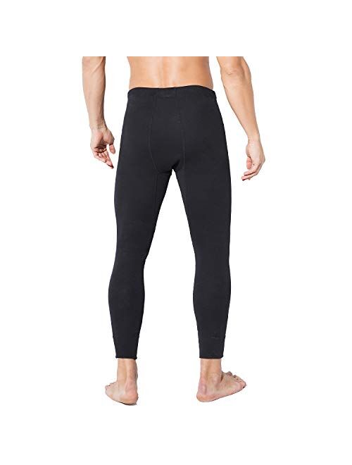 TEERFU Mens Thermal Underwear Pants Long Johns Bottoms,Midweight Cotton Warm Base Layer Bottom