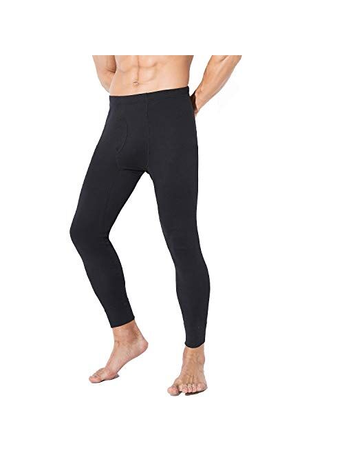 TEERFU Mens Thermal Underwear Pants Long Johns Bottoms,Midweight Cotton Warm Base Layer Bottom