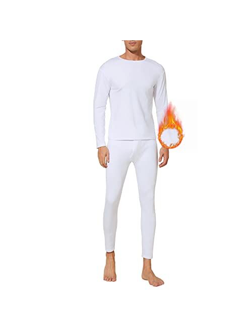 American Trends Mens Thermal Underwear Ultra Soft Long Johns with Fleece Lined Base Layer.