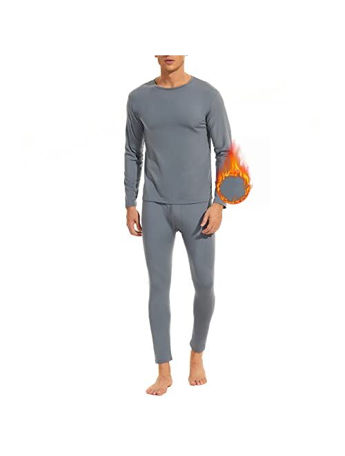 American Trends Mens Thermal Underwear Ultra Soft Long Johns with Fleece Lined Base Layer.