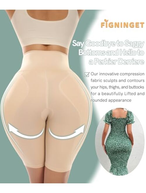 Figninget Hip Pads Padded Shapewear Hips Enhancer Shapewear for Women High Waist BBL Shorts Shapewear Butt Lifter Panty