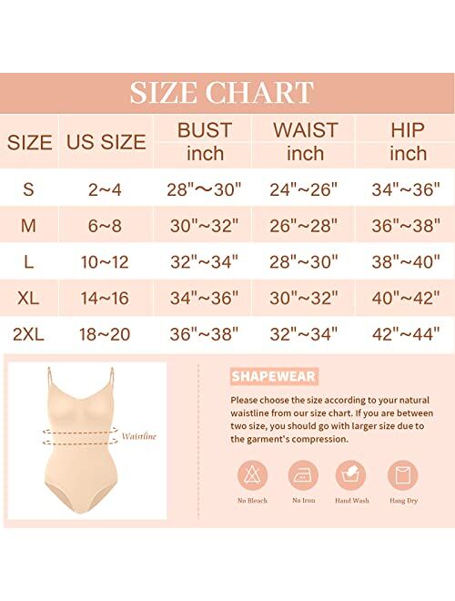 Werena Slimming Bodysuit Shapewear for Women Tummy Control Sculpting Seamless Body Shaper