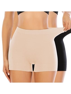 Seamless Slip Shorts for Women Under Dress Shaping Boyshorts Panties Tummy Control Shapewear