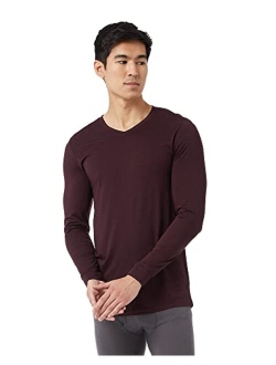 32o Degrees 32 Degrees Men's Lightweight Baselayer V-Neck Top | Long Sleeve | Form Fitting | 4-Way Stretch | Thermal