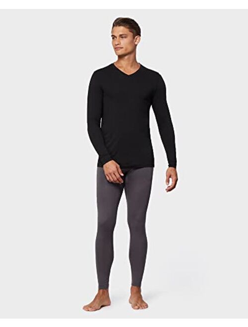 32o Degrees 32 Degrees Men's Lightweight Baselayer V-Neck Top | Long Sleeve | Form Fitting | 4-Way Stretch | Thermal