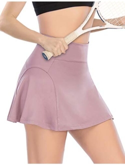 Athletic Tennis Skirts for Women Golf Skorts Activewear Running Sport Workout Skirts with Pockets Shorts