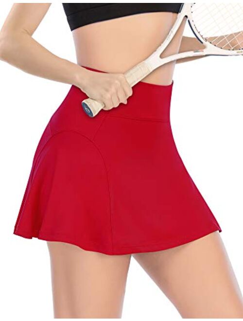 Werena Athletic Tennis Skirts for Women Golf Skorts Activewear Running Sport Workout Skirts with Pockets Shorts