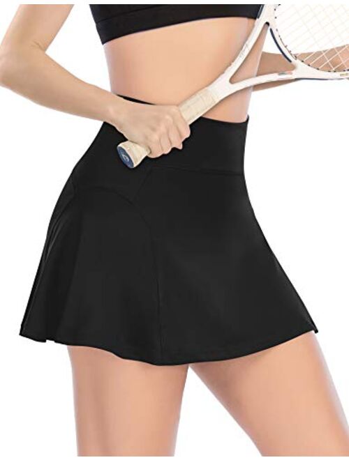 Werena Athletic Tennis Skirts for Women Golf Skorts Activewear Running Sport Workout Skirts with Pockets Shorts