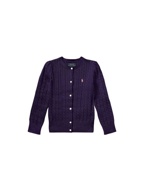 Polo Ralph Lauren Toddler and Little Girls Mini-Cable Cotton Cardigan