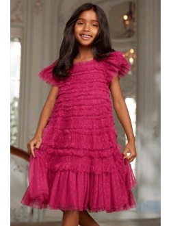 NEEDLE & THREAD KIDS Lisette ruffled flared dress