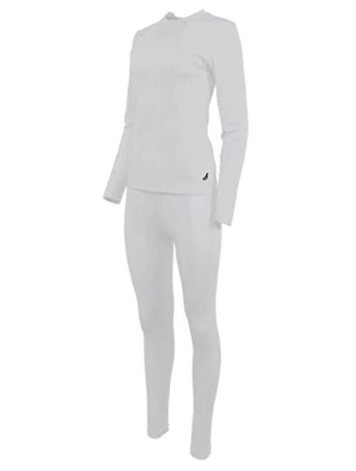 Nautica Women's Long Sleeve Long Johns Thermal Underwear Base Layer Set