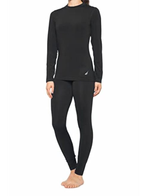 Nautica Women's Long Sleeve Long Johns Thermal Underwear Base Layer Set