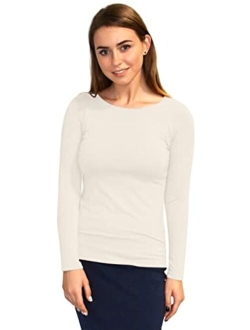 Kosher Casual High Neck Long Sleeve Top for Women Modest Layering Undershirt from