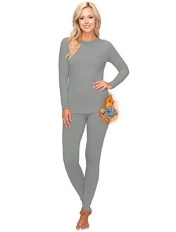 ALWAYS Women's Thermal Underwear Set - Fleece Lined Premium Soft Winter Warm Long Johns Base Layer Thermal Wear