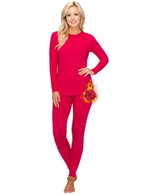 ALWAYS Women's Thermal Underwear Set - Fleece Lined Premium Soft Winter Warm Long Johns Base Layer Thermal Wear