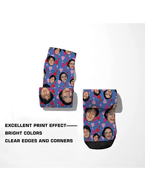 Laffyett Custom Socks with Photos,Personalized face Socks with Pictures,Customized Novelty Socks Fun for Men Women