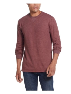 Men's Long Sleeved Waffle Crew Neck Shirt