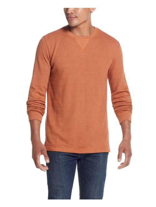 Weatherproof Vintage Men's Long Sleeved Waffle Crew Neck Shirt