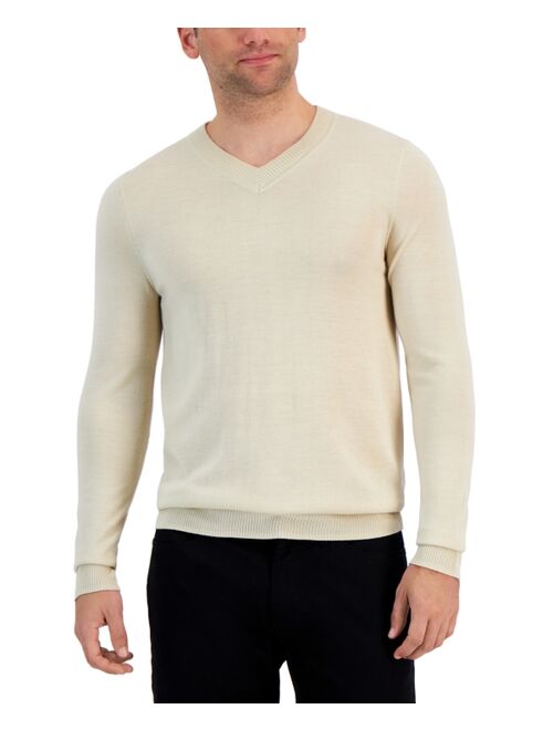 Alfani Men's Long-Sleeve V-Neck Merino Sweater, Created for Macy's