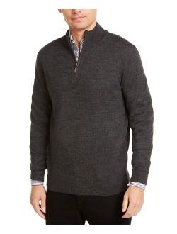 Men's Quarter-Zip Merino Wool Blend Sweater, Created for Macy's