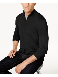 Men's Quarter-Zip Merino Wool Blend Sweater, Created for Macy's