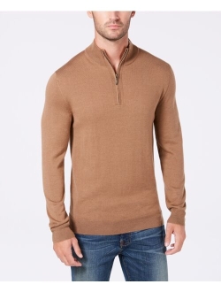 Men's Quarter-Zip Merino Wool Blend Sweater, Created for Macy's