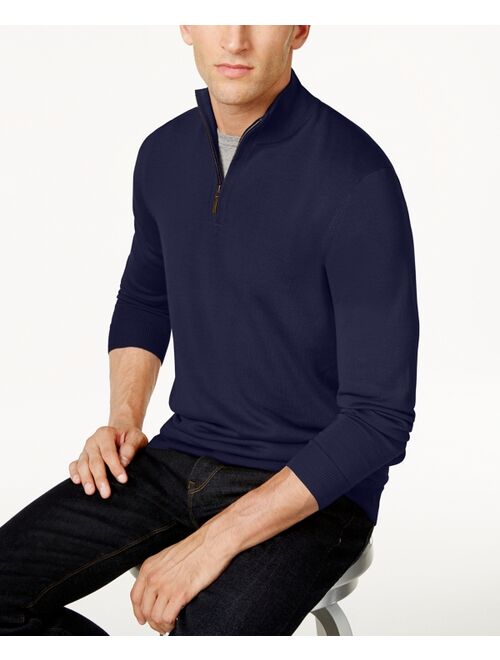 Club Room Men's Quarter-Zip Merino Wool Blend Sweater, Created for Macy's