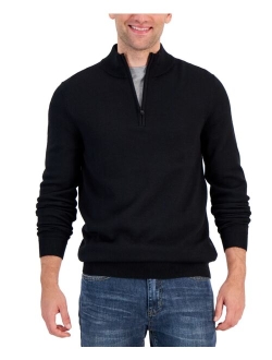 Men's Long-Sleeve Half-Zip Merino Sweater, Created for Macy's