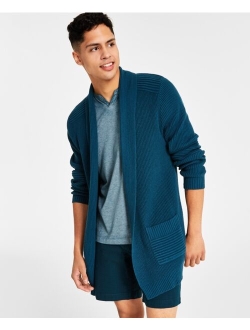 I.N.C. International Concepts Men's Ribbed Shawl-Collar Cardigan, Created for Macy's