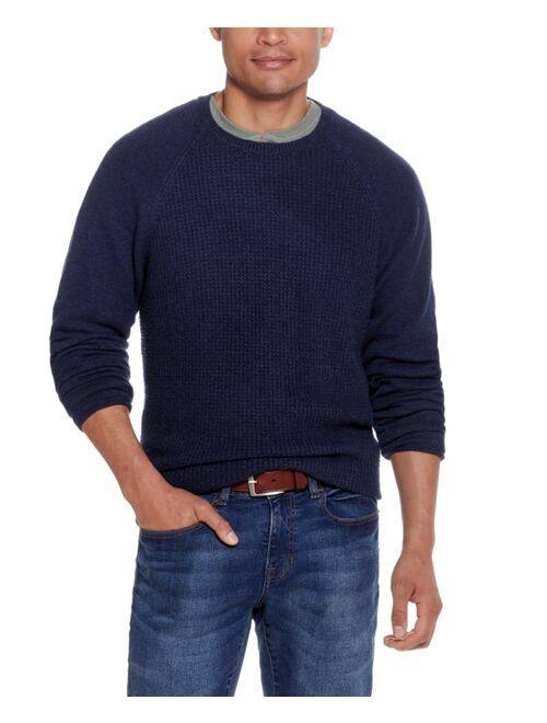 Weatherproof Vintage Men's Waffle Crew Neck Sweater