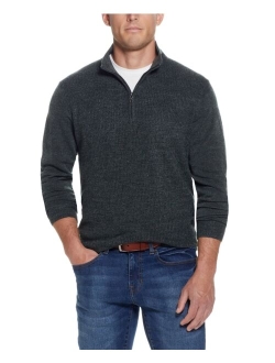 Men's Soft Touch Textured Quarter-Zip Sweater