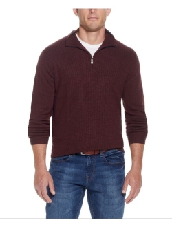 Men's Soft Touch Textured Quarter-Zip Sweater