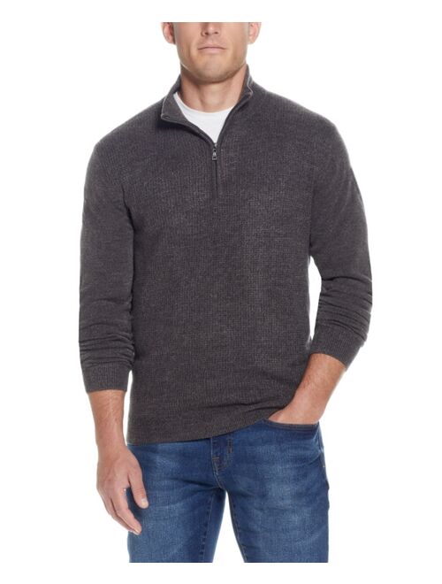 Weatherproof Vintage Men's Soft Touch Textured Quarter-Zip Sweater