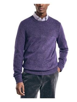 Men's Textured Knit Crewneck Sweater