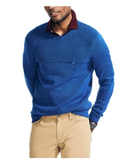 Men's Textured Knit Crewneck Sweater