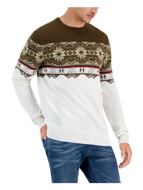 Club Room Men's Genn Fair Isle Sweater, Created for Macy's