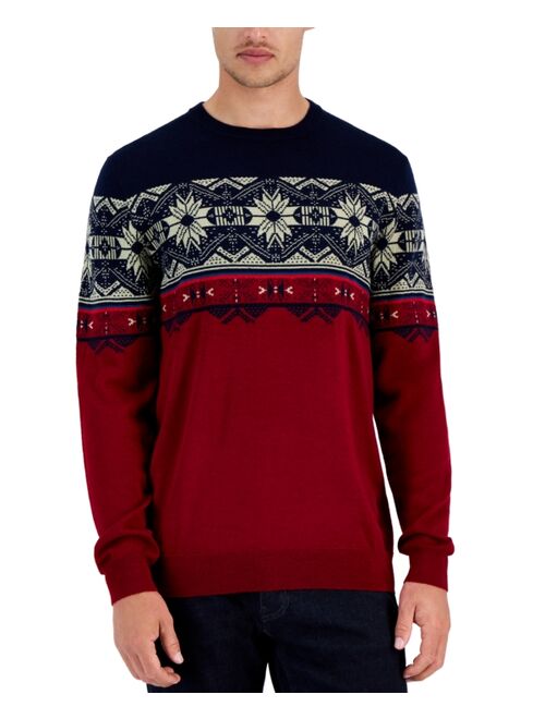 Club Room Men's Genn Fair Isle Sweater, Created for Macy's