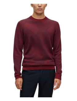 BOSS by Hugo Boss Men's Two-Tone Monogram Sweater