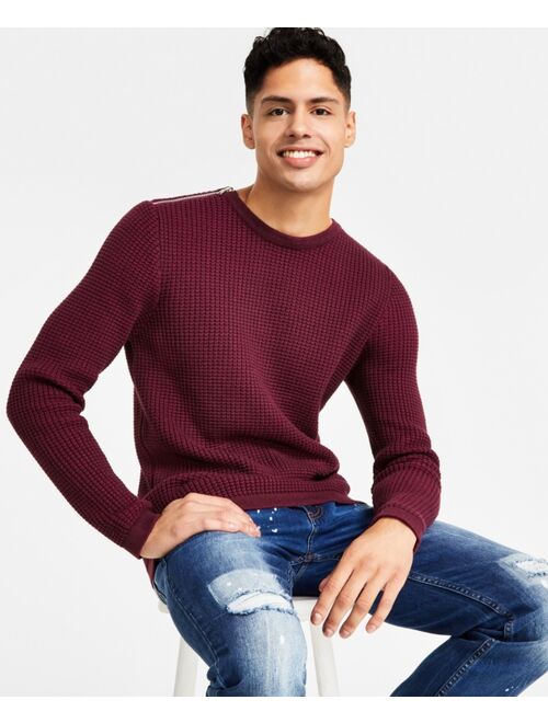 I.N.C. International Concepts Men's Damien Zip-Trim Crewneck Sweater, Created for Macy's