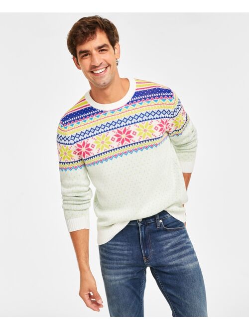 Charter Club Holiday Lane Men's Multi-Color Fair Isle Sweater, Created for Macy's