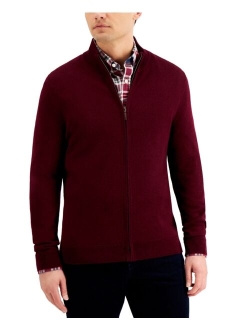 Men's Merino Zip-Front Sweater, Created for Macy's