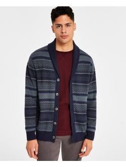 Men's Easton Striped Button Cardigan, Created for Macy's