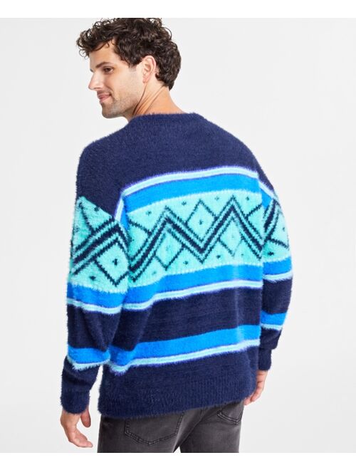 Charter Club Holiday Lane Men's Fair Isle Crewneck Long-Sleeve Sweater, Created for Macy's