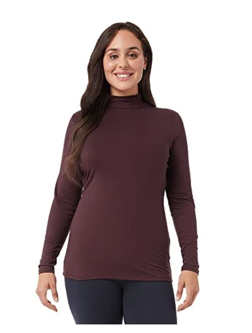 32o DEGREES 32 Degrees Women's Lightweight Baselayer Mock Top | Long Sleeve | Form Fitting | 4-Way Stretch | Thermal