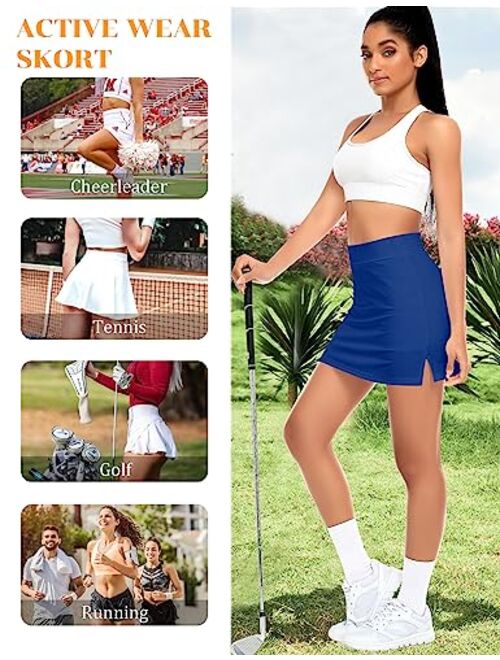 Werena Tennis Skirt for Women Athletic Golf Skorts Workout Sports Running Shorts with Pockets Activewear Casual Mini Skirts