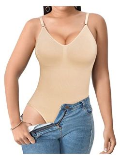 Slimming Shapewear Bodysuit for Women Tummy Control Sculpting Body Shaper Thong Bodysuit Shaping Tank Tops